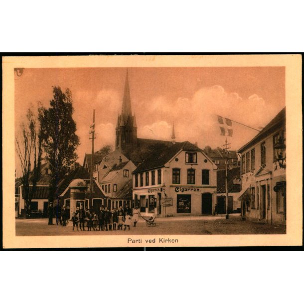 Parti ved Kirken - Forlag J. Boisen u/n - Ubrugt