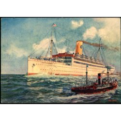 T.S. DROTTNINGHOLM - Svenska Amerika Lienen - u/n - Ubrugt - Svagt hjrne !