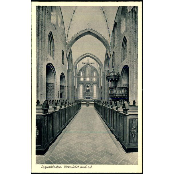 L�gumkloster Kirke - Kirkeskibet mod �st - H. Ingwersen 6 - Ubrugt