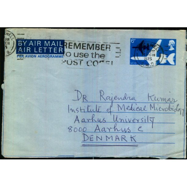 Luftpost Brev fra Irland til Danmark - 14 - 3 - 75