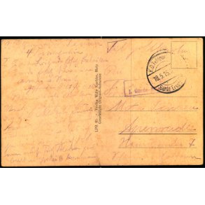  Feldpost - K.D. Feldpost  18 -5 -15 - Til Apenrade - Billedside : Die Kirche in Reneville