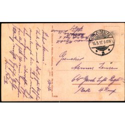 Feldpost - Dad Oldesloe  15 - 5 -17 - Til 1. Batl. 4. Komp.  - Billedside : Bad Ofdenloe