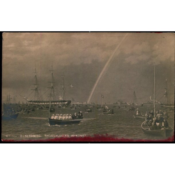  C.W. Eckersberg. Thorvaldsens Ankomst - Fotokort u/n