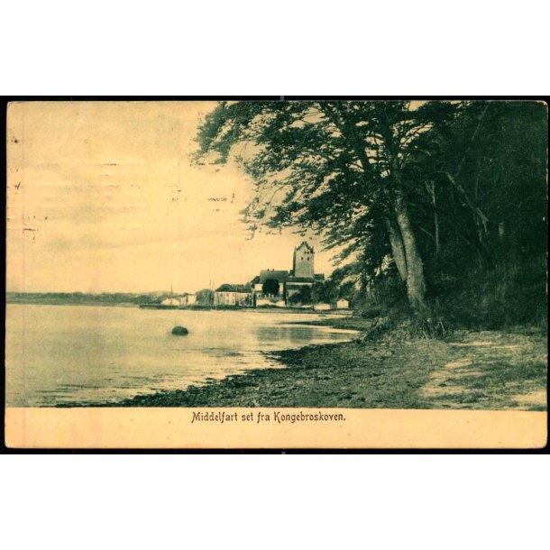 Middelfart set fra Kongebroskoven -  u/n - Brugt