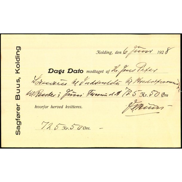 Sagf�rer Buus - Kolding 1928