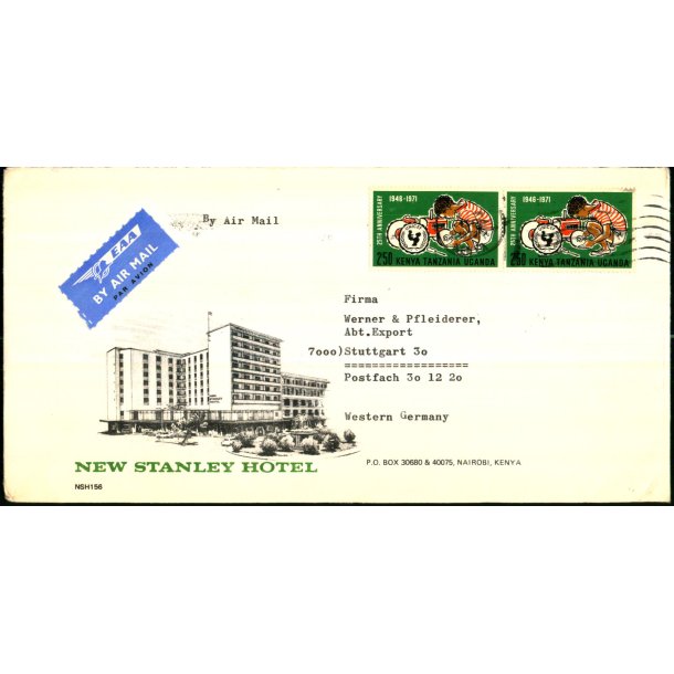 Luftpost Brev fra Kenya til Tyskland - 24 - 9 - 73