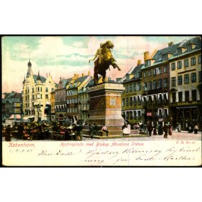 K�benhavn - H�jbroplads med Absalons Statue - C.R. 87 - Brugt