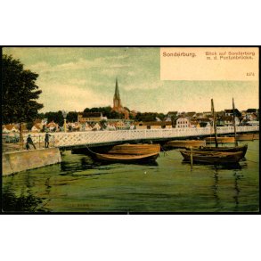 Sonderborg - Blick auf Sonderburg m.d. Pontonbr�cke - 4251  - Ubrugt