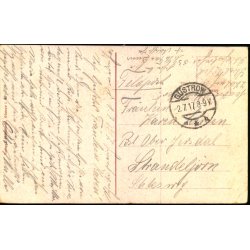 Feldpost - Gstrow  2 - 7 -17 - Til Ober Jersdal - Schlesvig  - Billedside : Gstow