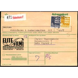 Adressekort fra Kbenhavn F  - 6 og 10 kr. Rigsvben 10 - 5 - 79