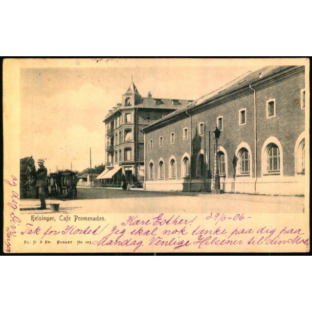 Helsing�r - Cafe Promenaden - Sk. B. &amp; Kf. 103 - Brugt