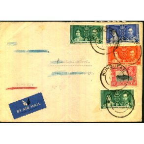 Luftpost Brev fra Kenya til Tyskland - 4 - 12 - 37