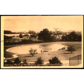 Ollerup - Parti af Parken ved Gymnastikh�jskolen - V.M. Nielsen u/n  - Ubrugt