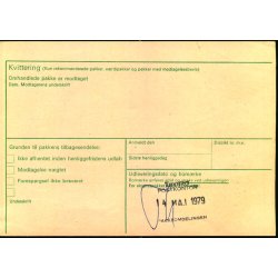 Adressekort fra Kbenhavn F  - 6 og 10 kr. Rigsvben 10 - 5 - 79