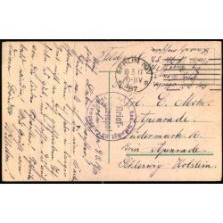 Feldpost - Berlin NW  10 - 3 -17 - Til Apenrade  - Billedside : Berlin 