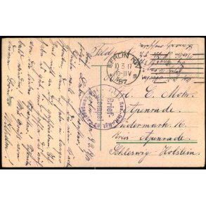 Feldpost - Berlin NW  10 - 3 -17 - Til Apenrade  - Billedside : Berlin 