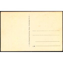 Odense Slot set fra Statsbanegaarden med Chr. IX Monument -  Chr. Pedersens Kunstforlag a 36 -Ubrugt