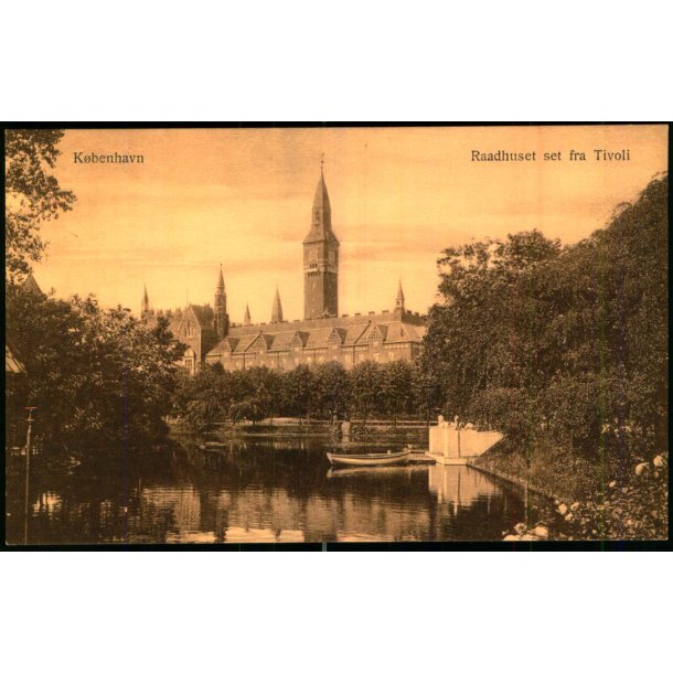 Kbenhavn - Raadhuset set fra Tivoli - N.C.R - Ubrugt