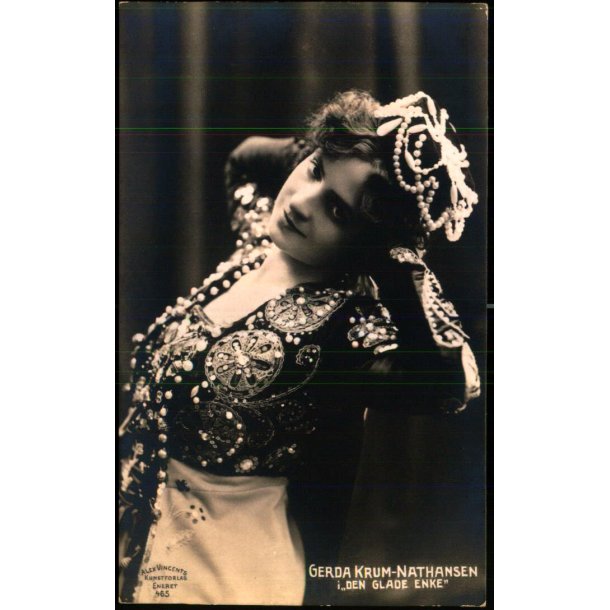 Gerda Krum-Nathansen i Den glade Enke  - Alex Vincent 465 - Ubrugt