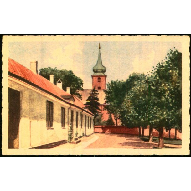 Nyk�bing F. - Gl. Hospital og Kirken - Rudolf Olsen u/n - Ubrugt