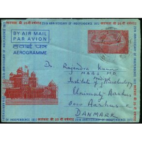Luftpost Brev fra Indien til Danmark - 20 - 2 - 75