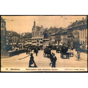 K�benhavn - H�jbroplads med Absalons Statue - H.M. & Co 169 - Ubrugt