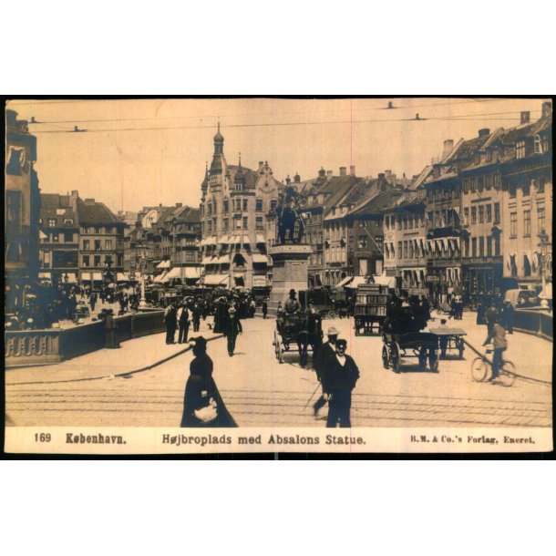 Kbenhavn - Hjbroplads med Absalons Statue - H.M. &amp; Co 169 - Ubrugt
