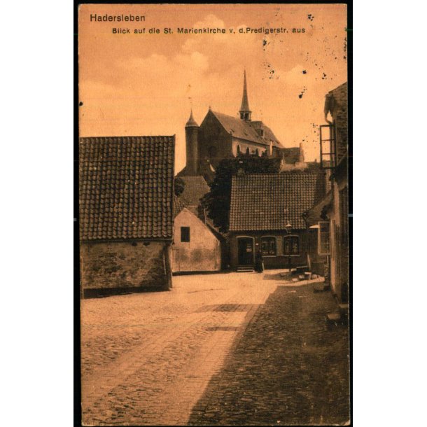 Hadersleben - Blick auf die St.Marienkirche - Gutenberg 3 - Brugt