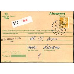 Adressekort fra Tarm  - 10 kr. Rigsvben 12 - 5 - 79