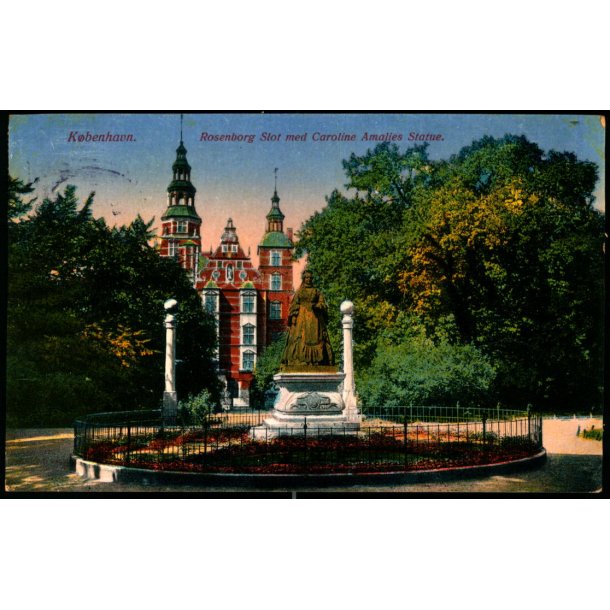 Kbenhavn - Rosenborg Slot med Caroline Amalies Statue - Geerts Forlag 271