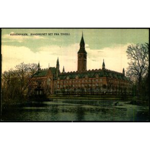 Kbenhavn - Raadhuset set fra Tivoli - Cr. 3238 - Brugt