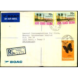 Luftpost Rekommanderet Brev fra Tanzania til Schweitz - 21 - 2 - 74