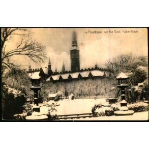 Raadhuset set fra Tivoli - Kbenhavn - Fotokort Ove Ltken u/n - Brugt