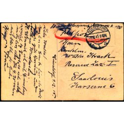 Feldpost - Dusseldorf  9 - 12 -15 - Til Saarlosis - Billedside : Deutsch-sterrichische Waffebrder.