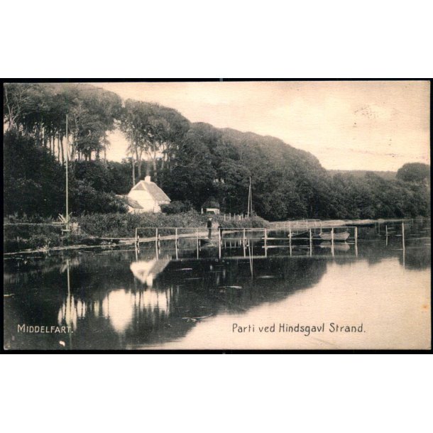 Middelfart - Parti ved  Hindsgavl Strand - J.G. Kreutzers Papir 66 - Brugt