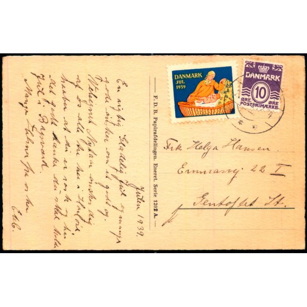 Julemrke 1939 p Postkort