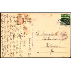 Odense Slot set fra Statsbanegaarden med Chr. IX Monument -  Chr. Pedersens Kunstforlag 11p - Brugt