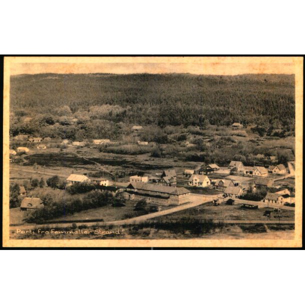 Parti fra Femm�ller Strand - Odense Luftfoto 1929 - 8 - Ubrugt - Limrest !