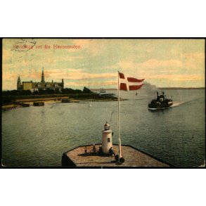 Kronborg set fra Havnemolen - No. 1003 - Brugt