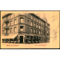 Hilsen fra Helsing�r - Cafe "La Promenade" - J.C. Borregaard 373 - Brugt