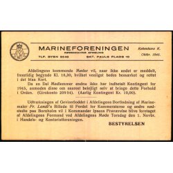 Marineforeningen - Skt. Pauls Plads 10 - Helsagskort - u/n - Brugt