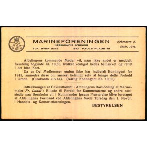 Marineforeningen - Skt. Pauls Plads 10 - Helsagskort - u/n - Brugt