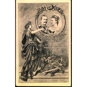 Kaiser Wilhelm II - Slvbryllup - 1323/3 - Ubrugt