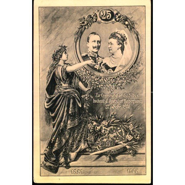 Kaiser Wilhelm II - Slvbryllup - 1323/3 - Ubrugt