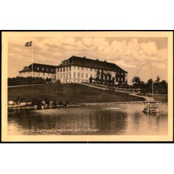 Ollerup - Gymnastikh�jskolen set fra Haven -  Brydegaards Bogh. 63918 - Ubrugt