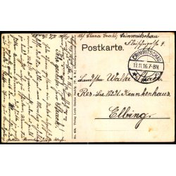 Feldpost - Crimmitschau  11 - 11 -16 - Til Elbing - Billedside : Alterburger Bauerntrachen.