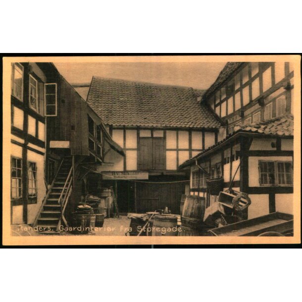 Randers - Gaardinteri�r fra  Storegade - Stender R. 176 - Ubrugt