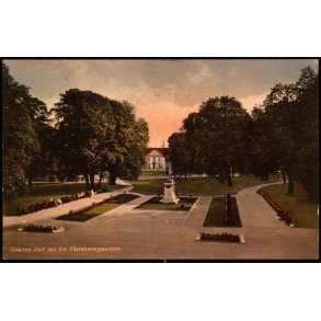 Odense Slot set fra Statsbanegaarden -  Chr. Pedersens Kunstforlag 21 - Brugt