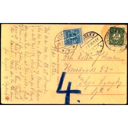 Efterporto - Postkort til Kgs. Lyngby 20 - 7- 26 - 