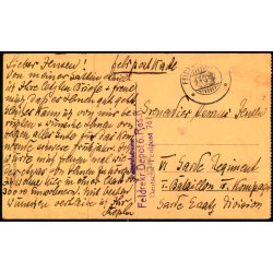 Feldpost - Feldpost   12 -3 -17 - Til  4. Komp - 1. Batl. - Billedside : Douai